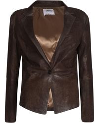 S.w.o.r.d 6.6.44 Leather Jacket - Brown
