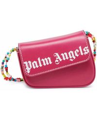 Palm Angels Leder schultertasche - Pink