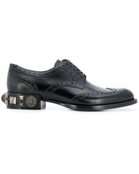 Dolce & Gabbana Leder Leder schnürschuhe in Schwarz Damen Schuhe Flache Schuhe Schnürschuhe und Schnürstiefel 