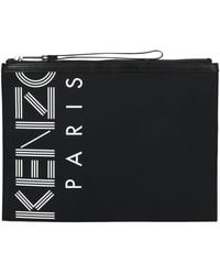 KENZO A4 Logo Clutch - Black