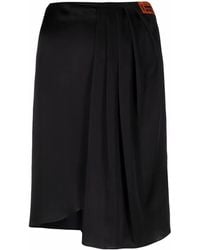 Heron Preston Pleat-detail High-waisted Skirt - Black