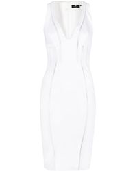 Elisabetta Franchi Damen polyester kleid - Weiß