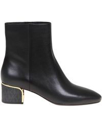 Michael Kors Kincaid Leather Ankle Boot in Black - Lyst