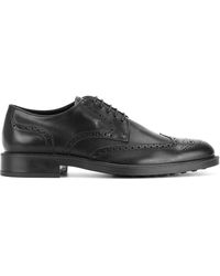 Tod's Lace-up In Leather - Black