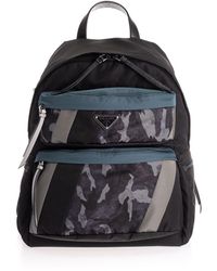 Prada Blue Synthetic Fibres Backpack