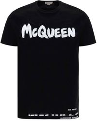 Alexander McQueen Baumwolle t-shirt - Schwarz