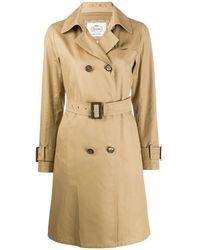 Herno Andere materialien trench coat in Natur Damen Bekleidung Mäntel Regenjacken und Trenchcoats 