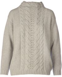 Agnona Grey Cashmere Jumper - Gray
