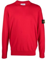 Stone Island Andere materialien sweater in Rot für Herren Herren Bekleidung Pullover und Strickware Strickjacken 