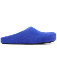 Pantoletten und Zehentrenner Ledersandalen Herren Schuhe Sandalen Marni Andere materialien sandalen in Blau für Herren 