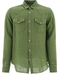 Aspesi Andere materialien hemd in Grün für Herren Herren Bekleidung Hemden Freizeithemden und Hemden 