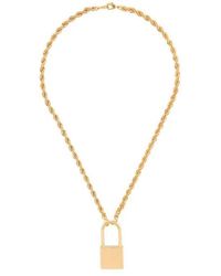 Heron Preston Gold Metal Necklace - Metallic