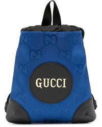 Gucci Off The Grid Canvas Drawstring Backpack - Blue