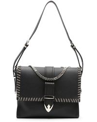 Orciani Black Leather Shoulder Bag