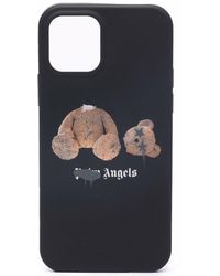 Palm Angels Iphone 12/12 Spray Bear Print Case - Blue