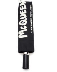 Alexander McQueen Logo-print Umbrella - Schwarz