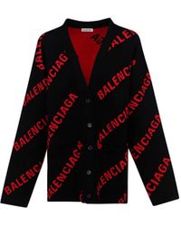 balenciaga cardigan black