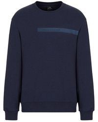 Armani Exchange Baumwolle sweatshirt - Blau