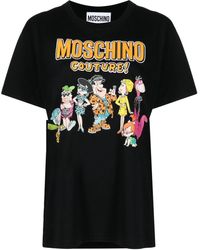 Moschino T-Shirt mit "The Flintstones"-Print - Schwarz