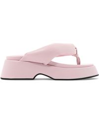 Ganni Polyester sandalen in Pink Damen Schuhe Flache Schuhe Flache Sandalen 