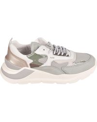 Date Leather Trainers - Grey