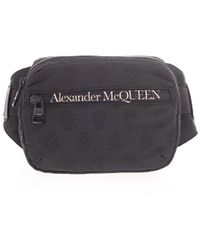 Herren Taschen Gürteltaschen Hüfttaschen und Bauchtaschen Alexander McQueen Gürteltasche mit Logo-Print in Schwarz für Herren 