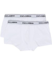 Dolce & Gabbana Baumwolle Bi-pack midi-slip aus baumwoll-stretch in Weiß für Herren Herren Bekleidung Unterwäsche Boxershorts und Slips 