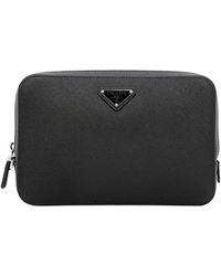 Prada Black Leather Pouch