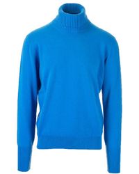 Ballantyne Blue Cashmere Jumper