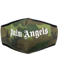 Palm Angels Herren baumwolle maske - Grün