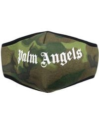 Palm Angels Pmrg006r21mat0015601 Cotton Mask - Green