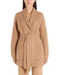Diane von Furstenberg BEIGE WOLLE CARDIGAN - Natur