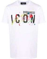 DSquared² T-Shirt Con Stampa Logo Icon - Bianco
