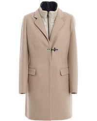 Fay Beige Wool Coat - Natural