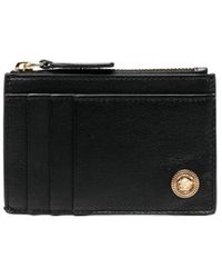 Versace Kleines Portemonnaie mit Reißverschluss - Schwarz