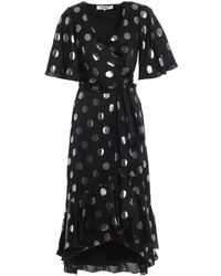 Diane von Furstenberg SCHWARZ SEIDE KLEID