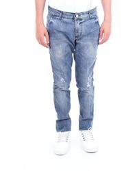Entre Amis Blue Cotton Jeans