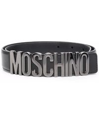 Moschino Gürtel mit Logo-Applikation - Schwarz