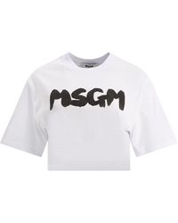 MSGM Damen andere materialien t-shirt - Weiß
