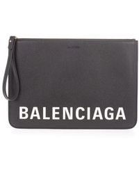 balenciaga navy pouch with strap