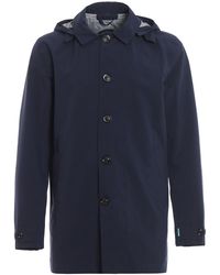 Save The Duck BLAU POLYESTER TRENCHCOAT