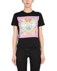 Versace Jeans Couture ANDERE MATERIALIEN T-SHIRT - Schwarz
