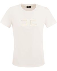 Elisabetta Franchi T-shirt donna cotone - Bianco