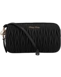 Miu Miu Black Leather Shoulder Bag