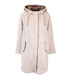 Brunello Cucinelli Beige Acetate Coat - Natural