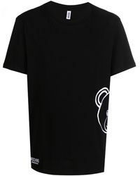 Moschino T-Shirt mit Teddy-Print - Schwarz