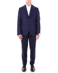 Luigi Bianchi Mantova Blue Wool Suit