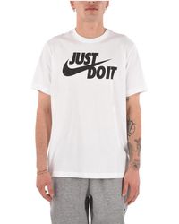 Nike Andere materialien t-shirt - Weiß
