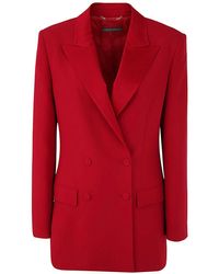 Sakkos und Anzugsjacken Damen Bekleidung Jacken Blazer Alberta Ferretti Synthetik Andere materialien blazer in Rot 