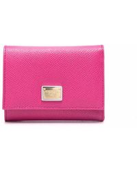 Dolce & Gabbana Portemonnaie mit Logo-Schild - Pink